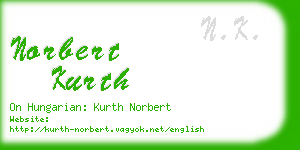 norbert kurth business card